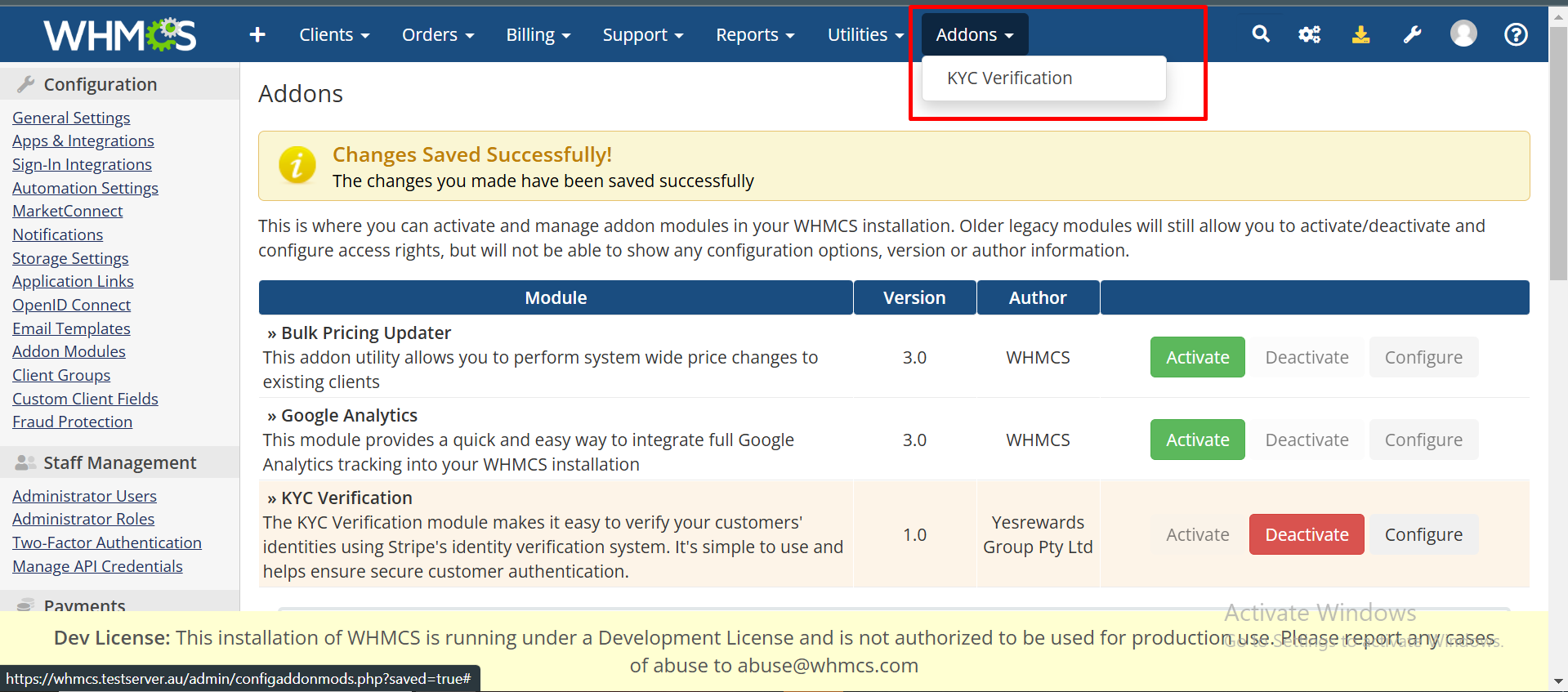 KYC Verification Link